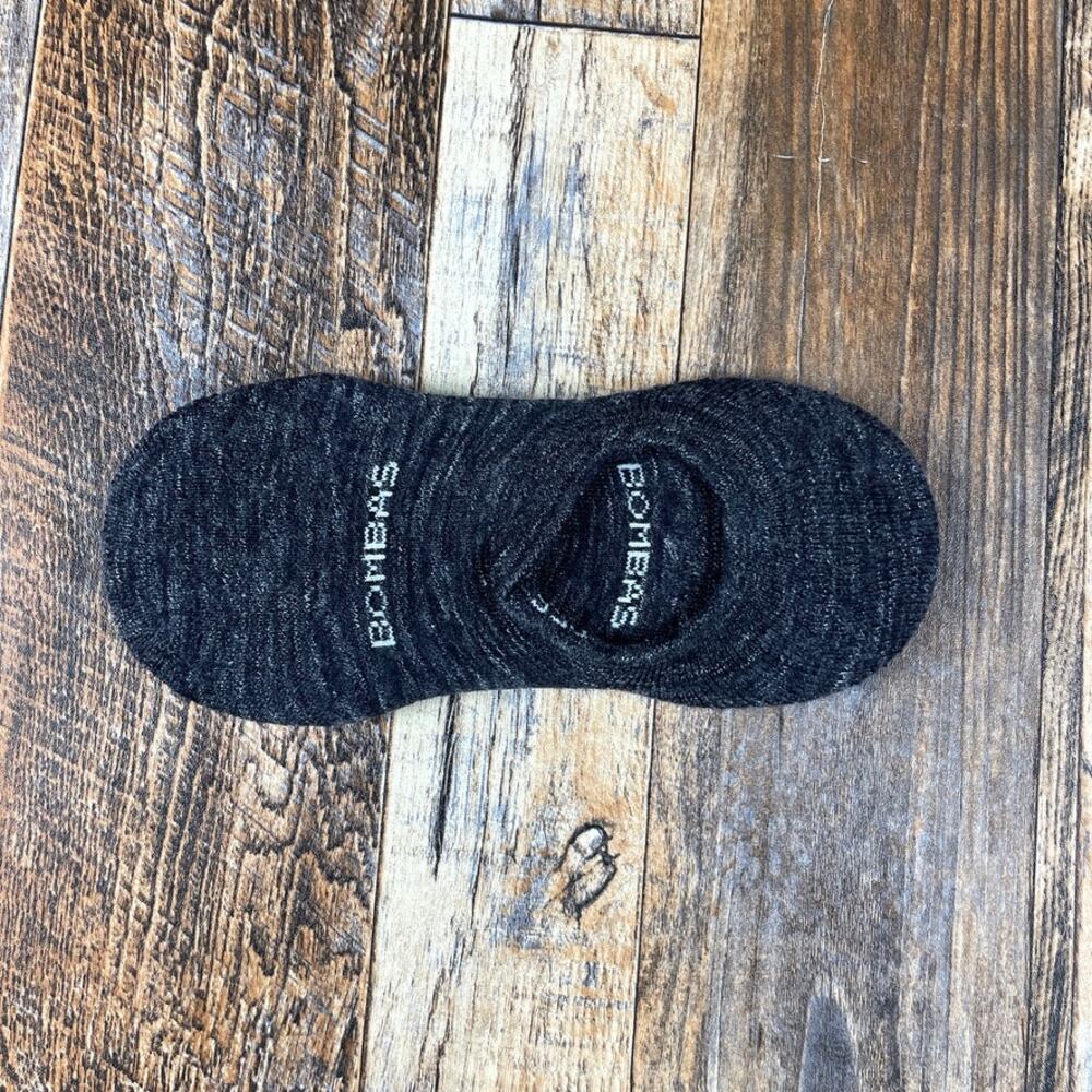 Bombas Men's Small Gray Cushioned No Show Socks WOT